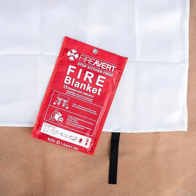 FireAvert's new fire safety equipment the Fire Blanket is easy and effective.