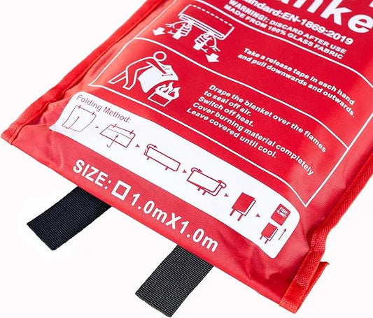Get fire blankets large enough to put out fires safely in your home.