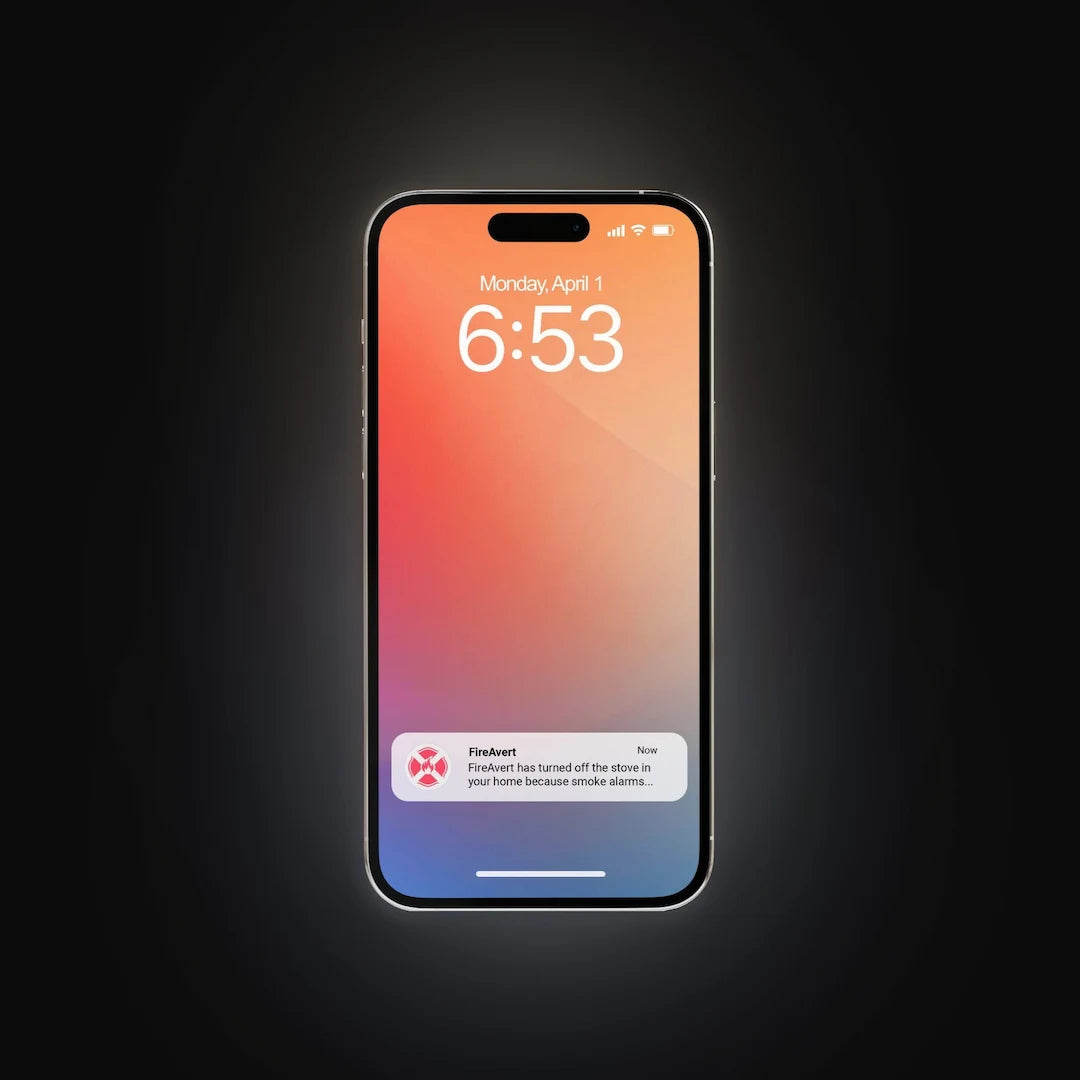 Get text alerts to stay updated when FireAvert turns off a stove.