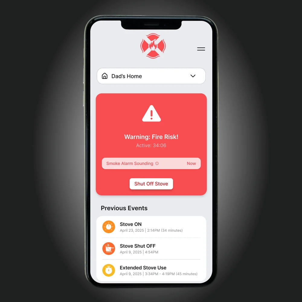 Monitor your aging parents kitchen with FireAvert