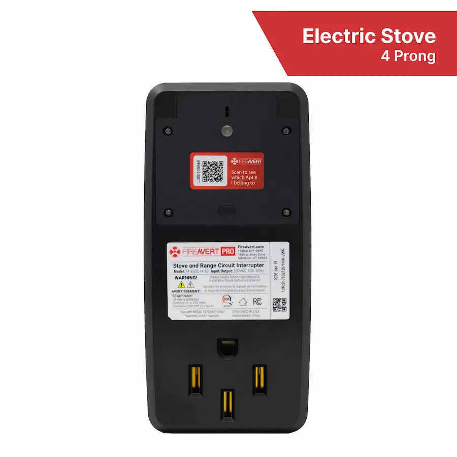FireAvert prevents fires and works with any stove.
