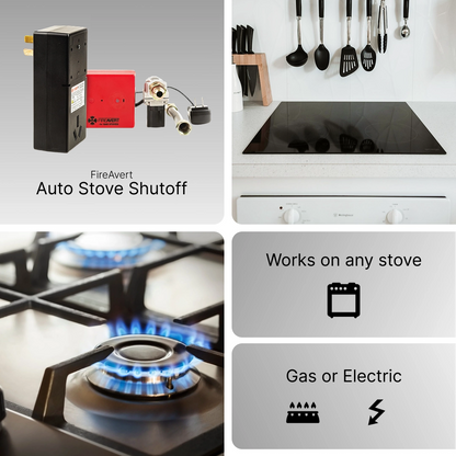 FireAvert works with any stove, gas or electric