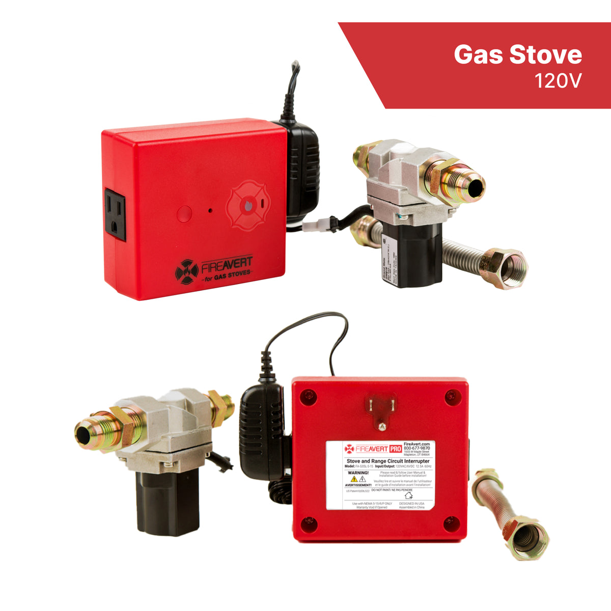 FireAvert Auto stove shutoff works on gas stoves to prevent fires.