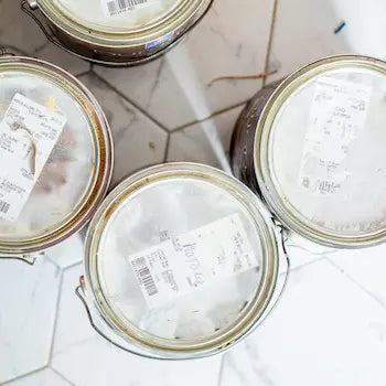 Store paints, pesticides, and similar materials in proper containers. 