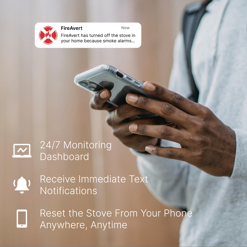Get access to the monitoring dashboard, text notifications, and remote reset with FireAvert
